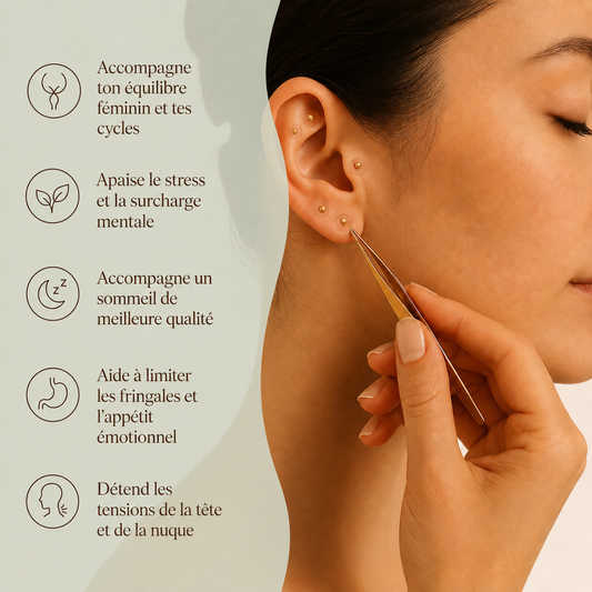 Kit Féminin de graines auriculaires Ora Healing - ear seeds équilibre féminin