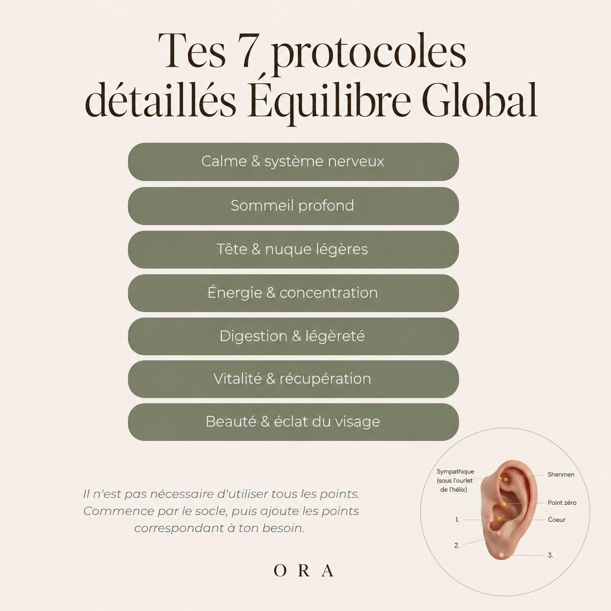 Graines auriculaires Kit Découverte : apaiser le stress, mieux dormir, se recentrer & plus - 40 graines auriculaires + Protocoles Équilibre Global