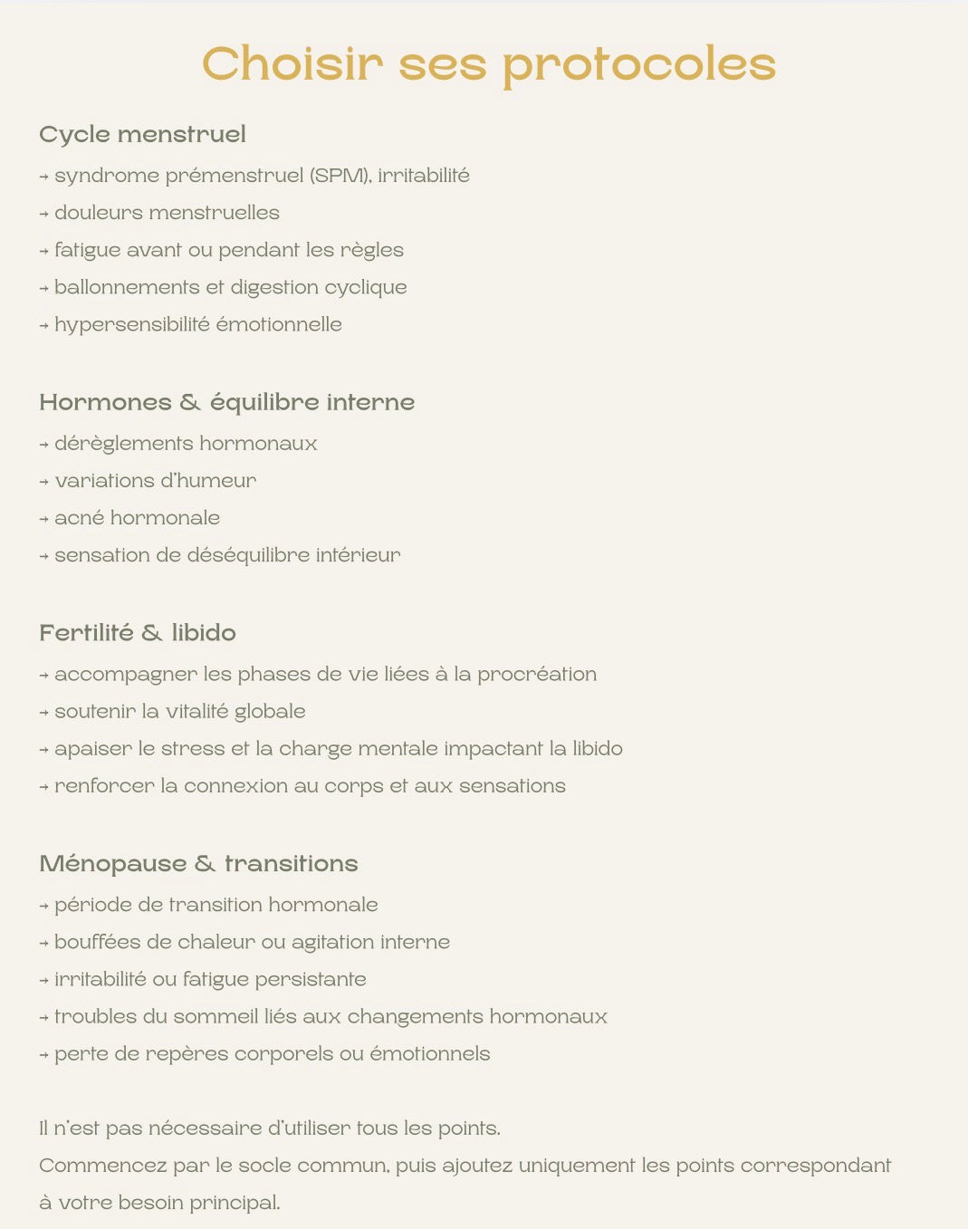 Protocoles Ora Féminin : cycle menstruel, hormones, fertilité, ménopause